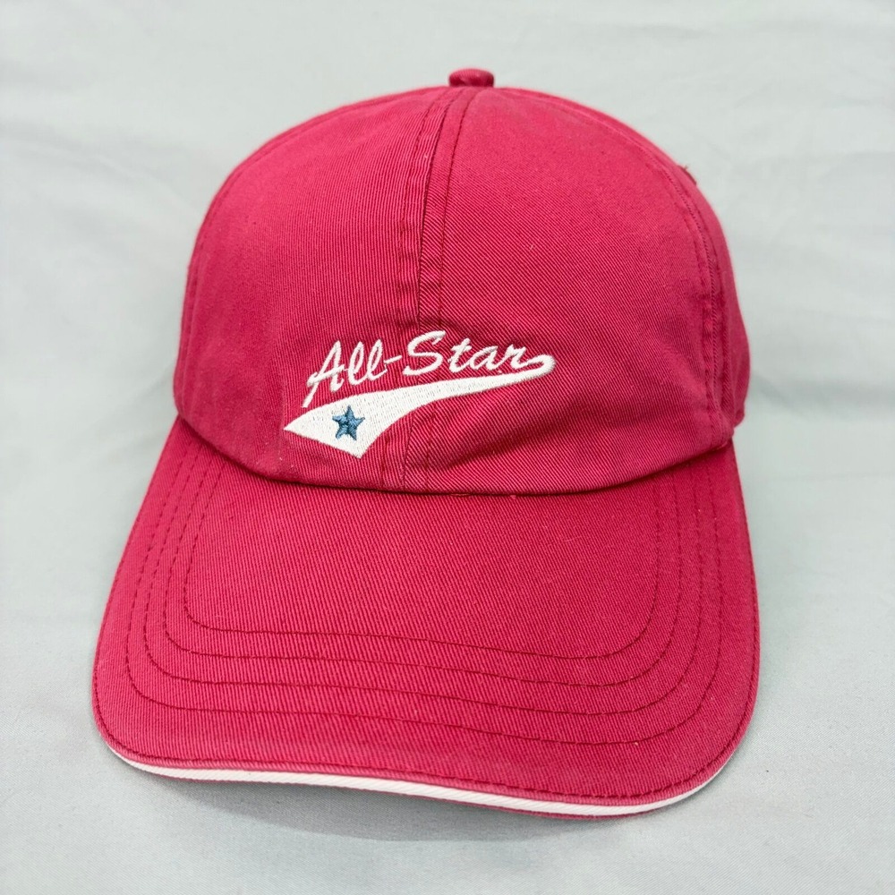 Converse All Star Baseball Cap Unisex OSFA Red Embroidered Logo Hat